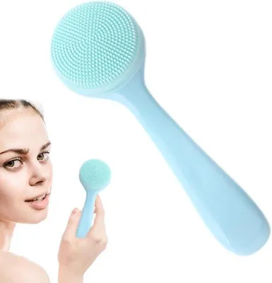 Immagine prodotto di Spazzoline esfolianti in silicone, spazzoline per la pulizia del viso, spazzoline per la pulizia del viso con massaggio, spazzoline in silicone per la pelle, per una pelle morbida, set di 2 spazzoline.