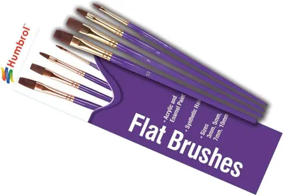 Produktbild von Humbrol Flachpinselpackung AG4305 - Flachpinsel-Set (Größe 3/5/7/10)