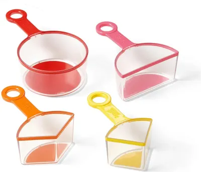 Image de Lernspielzeug für Kinder ab 3 Jahren: Messen, Wiegen, Brüche & Volumen lernen mit 4 Messbehältern