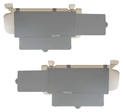 Image de Pare-soleil pour voiture, anti-éblouissants, pour les sièges conducteur et passager, lot de 2, gris
