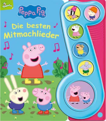 Obrázok produktu pre Peppa Pig - Die besten Mitmachlieder - Liederbuch mit Sound - Pappbilderbuch mit 6 Melodien