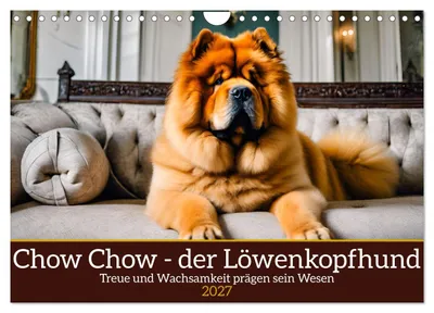 Image de Chow Chow - le chien à tête de lion (calendrier mural 2027, format A4 paysage), calendrier mensuel CALVENDO