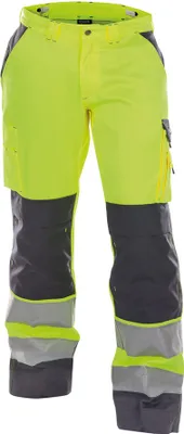 Obrázok produktu pre DASSY® Buffalo nohavice s vysokou viditeľnosťou a vreckami na kolenách NEON YELLOW/CEMENT GREY veľkosť 62 dĺžka: STANDARD