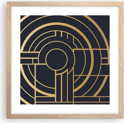 Produktbild von Gerahmtes Poster - Rahmen in heller Eiche - Abstraktion Stück Modern - 40x40 cm - Wand Bild - Wanddeko - Wandbilder - Kunstposter - Wandposter - Bilderrahmen - Bilder - Kunstdruck - P2NAC40x40-4640