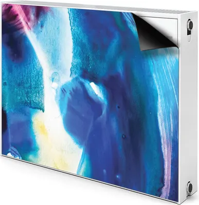Produktbild von Magnet Heizkörper-Abdeckung Verkleidung Abdeckung Heizkörperabdeckung 90x60 cm - Blau, flecken