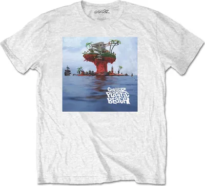 Produktbild von Gorillaz Plastic Beach White S T-Shirt