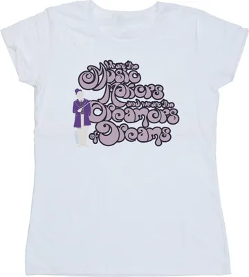 Produktbild von Willy Wonka - "Dreamers Text" T-Shirt für Damen BI51069 (L) (Weiß)