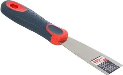 Produktbild von Spachtel aus rostfreiem Edelstahl, 4 cm breit, mit ergonomischem 2K-Griff