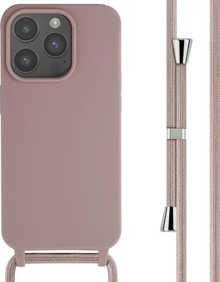 Image de imoshion Étui en silicone avec cordon pour l'Apple iPhone 15 Pro - Rose sable