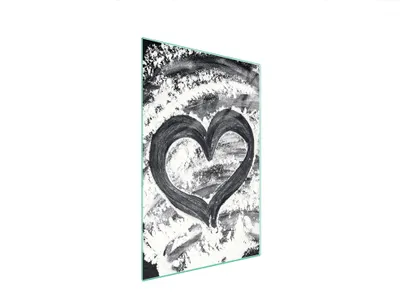 Produktbild von Glasschneidebrett 35x52 Herz