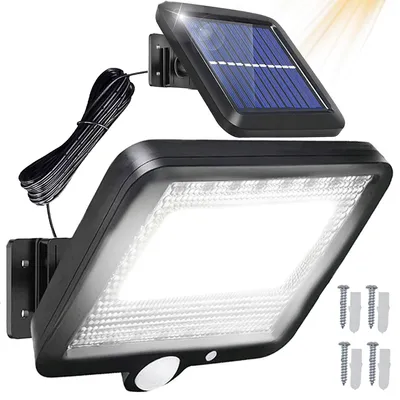 Produktbild von Solarlampe für Außen mit Bewegungsmelder, 100 LED Solarleuchten Strahler Außen 120° Superhelle Solar Wandleuchte Aussenleuchte, Retoo