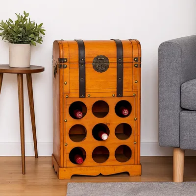 Produktbild von Weinbar rustikal für 9 Flaschen Alistair Rotbraun
