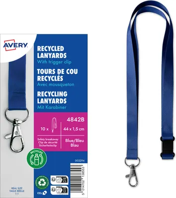 Produktbild von Avery Zweckform 4842B, Lanyard, 15 x 440  mm, 10 Stück