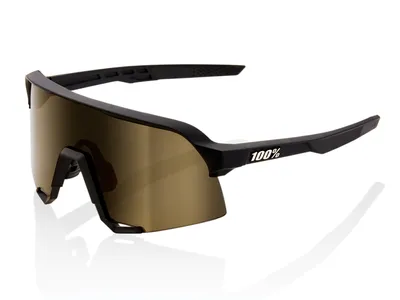 Produktbild von 100% S3 Soft Tact Black/Soft Gold Mirror Fahrradbrille