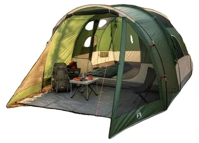 Productafbeelding van Tent, geschikt voor 4 personen, waterdicht ontwerp, legergroen