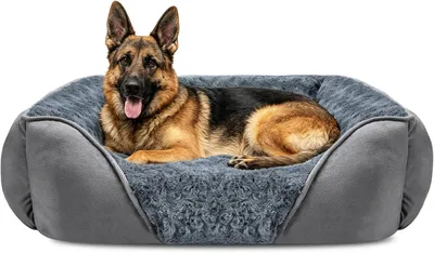 Image de Lit pour chien, dimensions 106x80x23 cm, en peluche, lavable, antidérapant, pour grands chiens