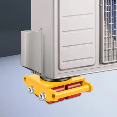Image de Ensemble de roulettes de transport – capacité de charge de 6 tonnes – roues pivotantes à 360 degrés – acier allié – pour machines lourdes
