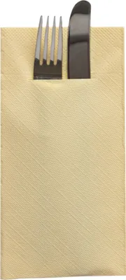 Produktbild von Sovie HORECA Besteckserviette Creme aus Tissue Deluxe®, 4-lagig, 1/8 Falz, 40 x 40 cm, 75 Stück