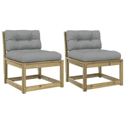 Immagine prodotto di Divani Giardino con Cuscini 2 pz in Legno Impregnato di Pino