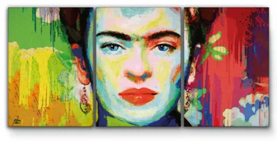 Produktbild von Giallobus - Frida - Giallobus - 308x140cm | 3pz. x 100x140cm - Bild - Leinwand