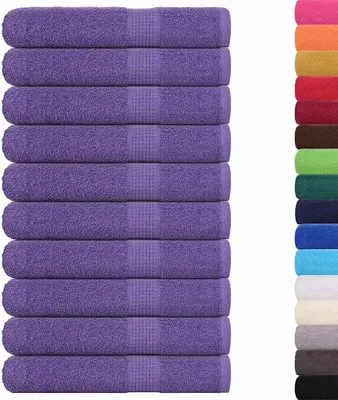 Produktbild von vidaXL Handtücher FROGN 10 Stk. Lila 100x200 cm 360 g/m²