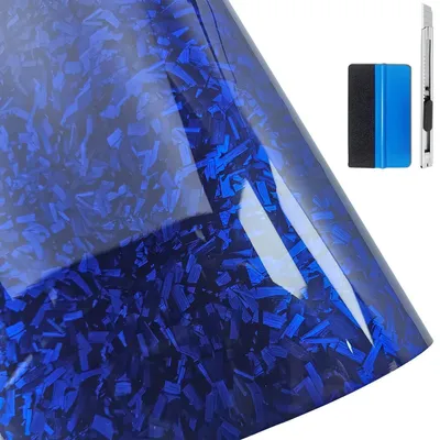 Obrázok produktu pre Samolepiaca fólia z uhlíkových vlákien, modrá, lesklá, rozmery 10 x 900 cm