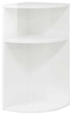 Image de vidaXL Table d'appoint blanc brillant 29,6 x 29,6 x 60 cm Matériau dérivé du bois