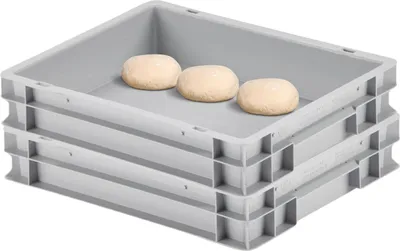 Produktbild von SuperSparSet 2x Pizzaballenbox ohne Deckel | HxBxT 7,5x30x40cm | 9 Liter | Teigwanne für Pizzateig, Stapelbare Pizzabox, Gärbox für Sauerteig Brotteig Teig-Gärbox