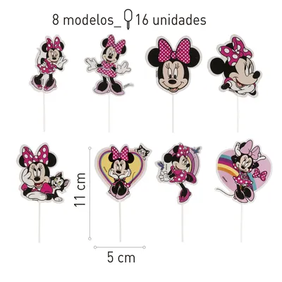 Immagine prodotto di Cake topper Minnie Mouse 30 pezzi compleanno