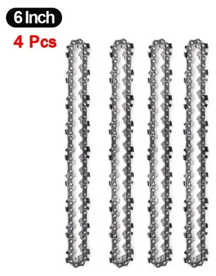 Produktbild von Kettensägekette - 15 cm Ersatzkette - Für Mini-Akkukettensäge - Zum Holzsägen - Ersatz-Sägeketten 4er Pack