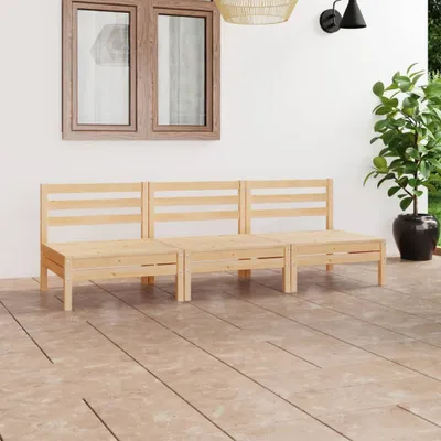 Produktbild von The Living Store 3-tlg. Garten-Lounge-Set Kiefer Massivholz