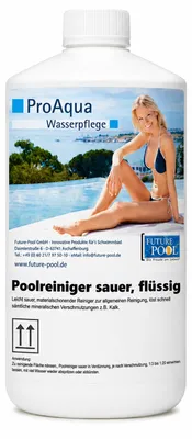 Produktbild von Flüssiger saurer Poolreiniger materialschonend für schnelle Reinigung mineralischer Verschmutzungen