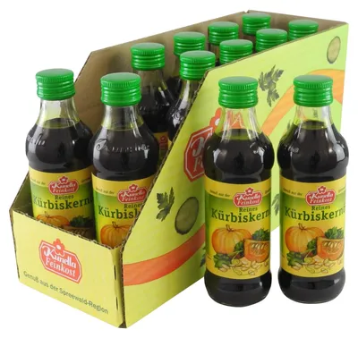 Produktbild von Reines Kürbiskernöl von Kunella Feinkost - 12er Pack (12 Flaschen à 100 ml)