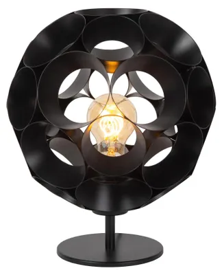 Obrázok produktu pre Lucide HANNELORE – Stolná lampa – Ø 25 cm – 1xE27 - 60W, Čierna – čierna, 60W