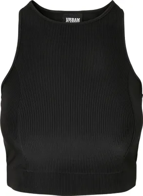 Zdjęcie produktu dla Urban Classics Ladies - Cropped Shiny Rib Tank Top - S