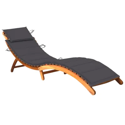 Immagine prodotto di Lettino prendisole con cuscino in legno massiccio d'acacia