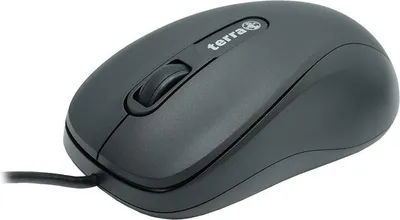 Produktbild von TERRA Mouse 1500 Corded USB black 3 Tasten, symmetrisch, mit Kabel, 1,80 m