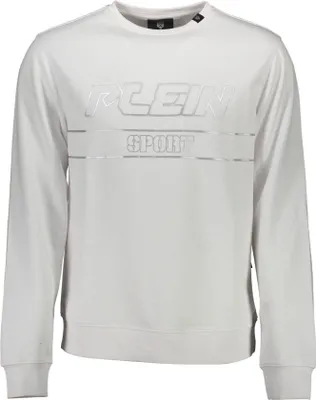 Produktbild von Weißes Langarm-Sweatshirt mit Rundhalsausschnitt und Kontrastdetails
