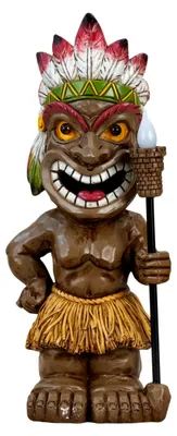 Produktbild von Tiki Figur für den Garten - Exotische Dekoration, 50,5 cm, wetterfestes Polyresin