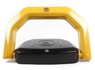 Obrázok produktu pre Diaľkové ovládanie, parkovacia zábrana – súkromné parkovacie miesto, stĺpik – skladacie, výška 40 cm, vodotesné (IP67), žltá/čierna oceľ