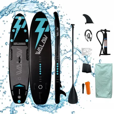Zdjęcie produktu dla Deska SUP pompowana Passion Force 320 x 80 x 15 cm zestaw z wiosłem pompką i plecakiem Walaw