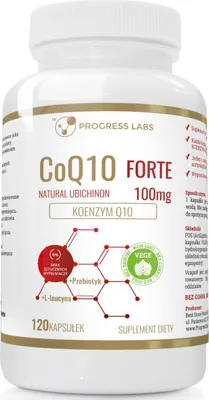 Produktbild von Progress Labs Coenzym Q10 Forte + L-Leucin – 120 Kapseln – Energie & Muskelunterstützung