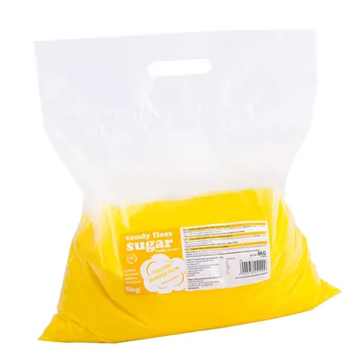 Obrázek produktu pro Barevná cukrová vata, žlutá, příchuť žvýkačky, 5 kg