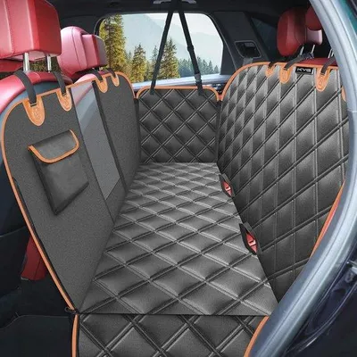 Productafbeelding van Hondendeken voor Auto Achterbank met Bescherming en Kijkvenster - Waterafstotend en Krabbestendig - 135 x 148 cm