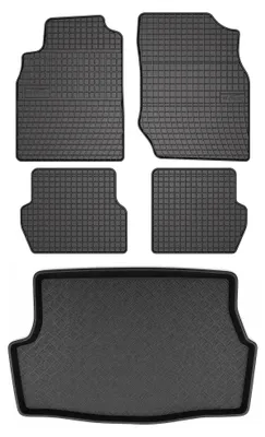Obrázek produktu pro Gumové autokoberce SolidPRO + vana kufru pro: Nissan Almera N16 2000-2005 sedan 5 ks