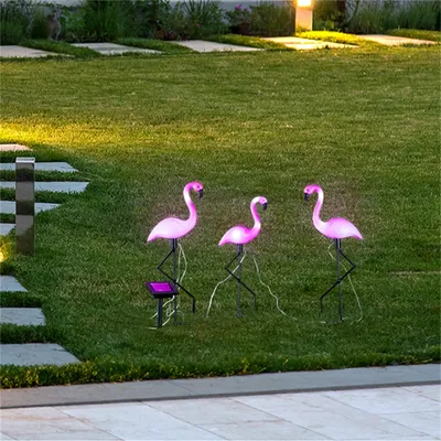 Produktbild von HI Solar LED Gartenleuchten Flamingo 3-tlg.
