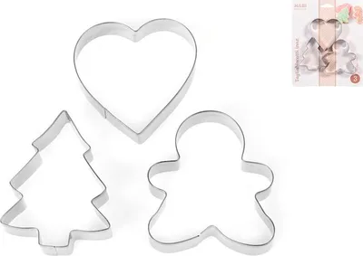 Immagine prodotto di Confezione 3 tagliabiscotti in acciaio inox