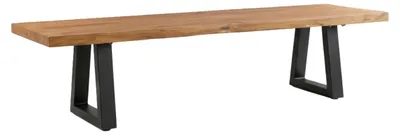 Image de Banc bois de teck recyclé marron 280x30x46cm