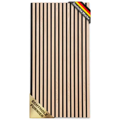 Produktbild von Akustikpaneele in Holzoptik für angenehme Raumakustik 118 x 60 cm White Oak