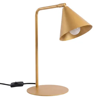 Image de Lampe de bureau NOX doré 1xE14  10W acier 35x18x18cm Sollux Lighting